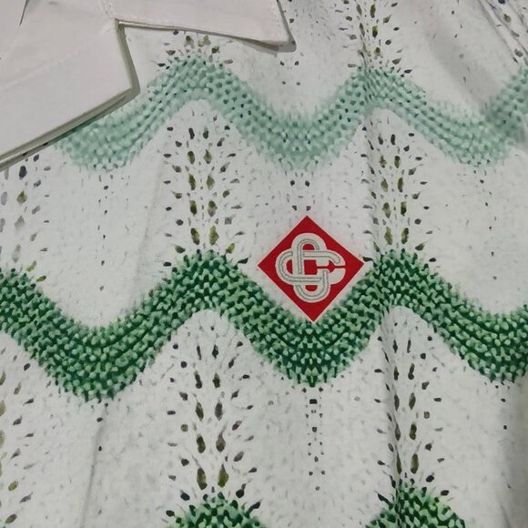 Casablanca Green Wavy Short-Sleeve Shirt - Picture 3 of 6